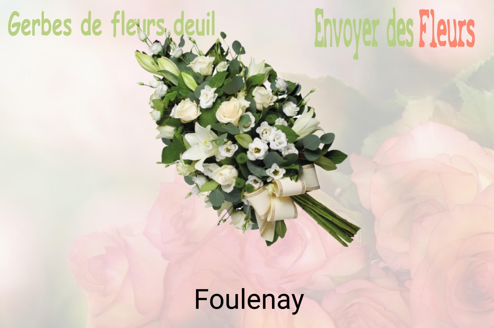Gerbe de fleurs de deuil livrée à Foulenay